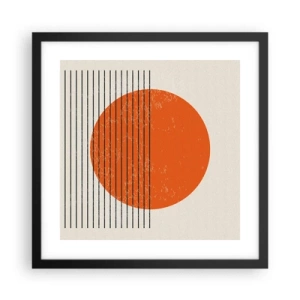 Affisch i svart ram - Alltid solen - 40x40 cm