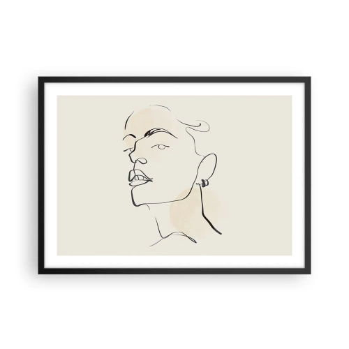 Affisch i svart ram - Stolt blick - 70x50 cm