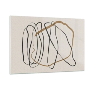 Glastavla - Bild på glas - Komposition: besittande dans - 120x80 cm