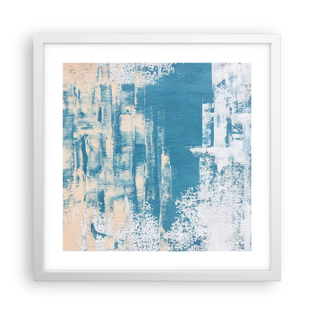 Affisch i vit ram - Genom istapp - 40x40 cm