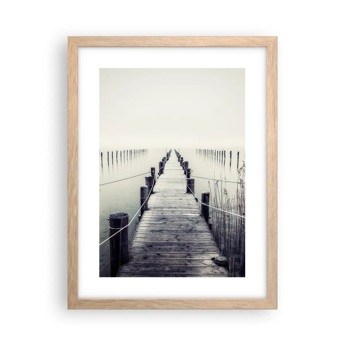 Affisch i ram av ljusek - Fördjupa dig i frid - 30x40 cm