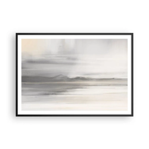 Affisch i svart ram - En eftertänksam bakgrund - 100x70 cm