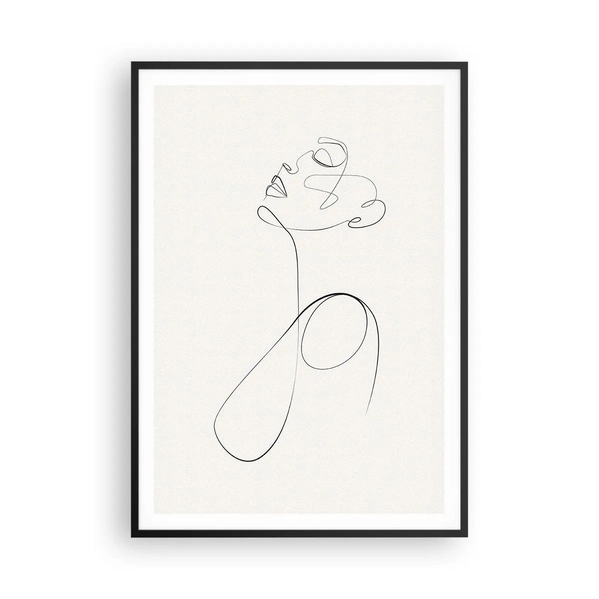 Affisch i svart ram - Förvirrad i drömmarna - 70x100 cm