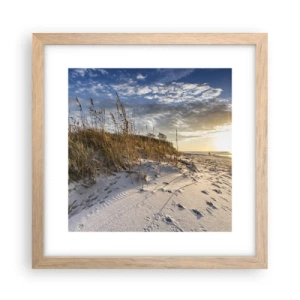 Affisch i ram av ljusek - Inbjudan till promenad - 30x30 cm