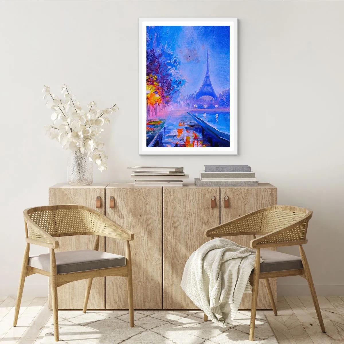 Affisch i vit ram - Drömpromenad - 70x100 cm