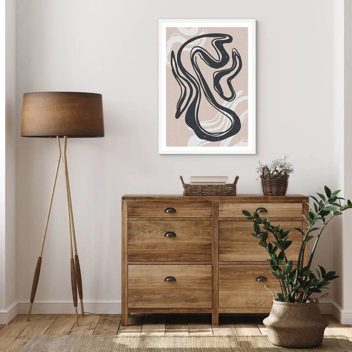 Affisch i vit ram - Mångfaldigt uttryck - 70x100 cm