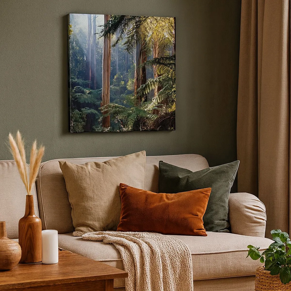 Canvastavla - Bild på duk - Skogens saga - 30x30 cm