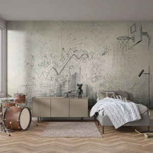 Fototapet på mått Premium Canvas - Mitt underbara stadsliv - Graffiti, Bit, Grafik
