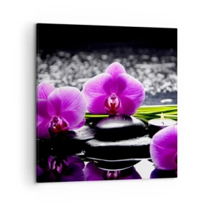 Canvastavla - Bild på duk - Drunkna i tystnad och lugn - 50x50 cm