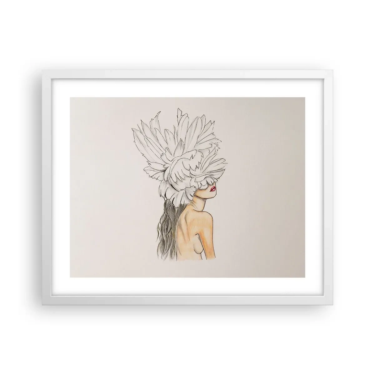 Affisch i vit ram - Krönt skönhet - 50x40 cm