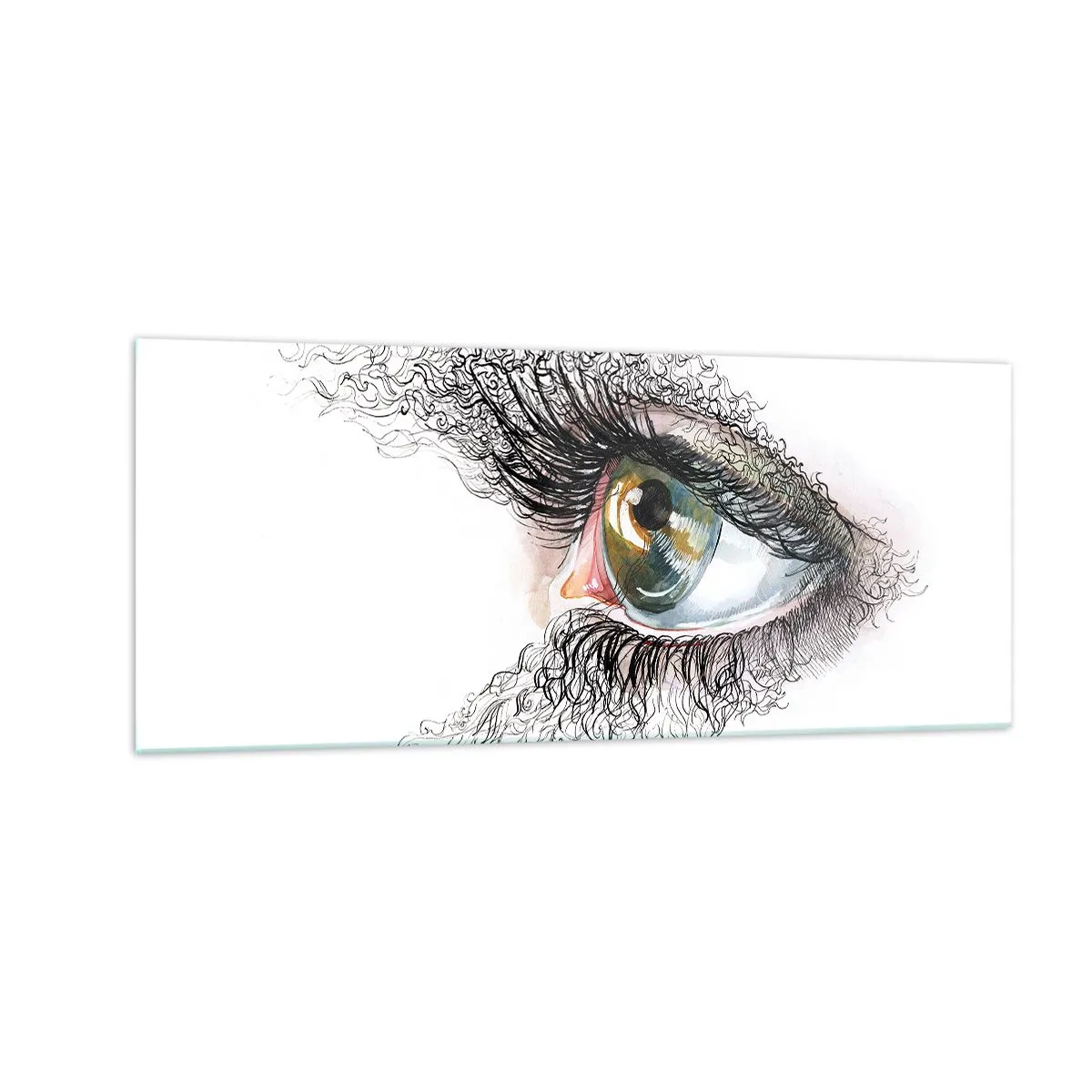 Glastavla - Bild på glas - Titta rakt in i själen - 100x40 cm