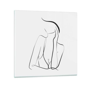 Glastavla - Bild på glas - På drömvågen - 30x30 cm