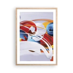 Affisch i ram av ljusek - Elementens dans - 50x70 cm