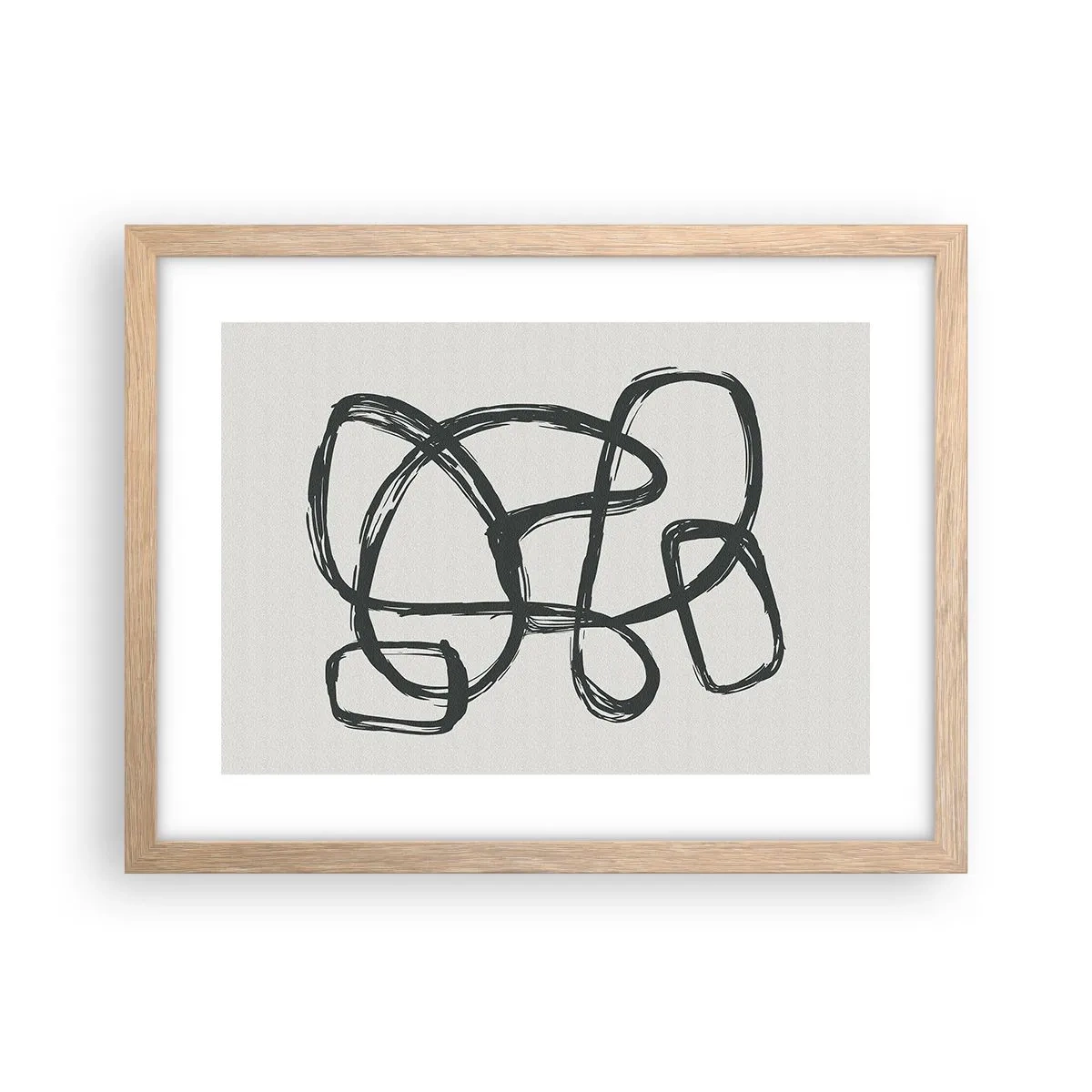 Affisch i ram av ljusek - Loopad abstraktion - 40x30 cm