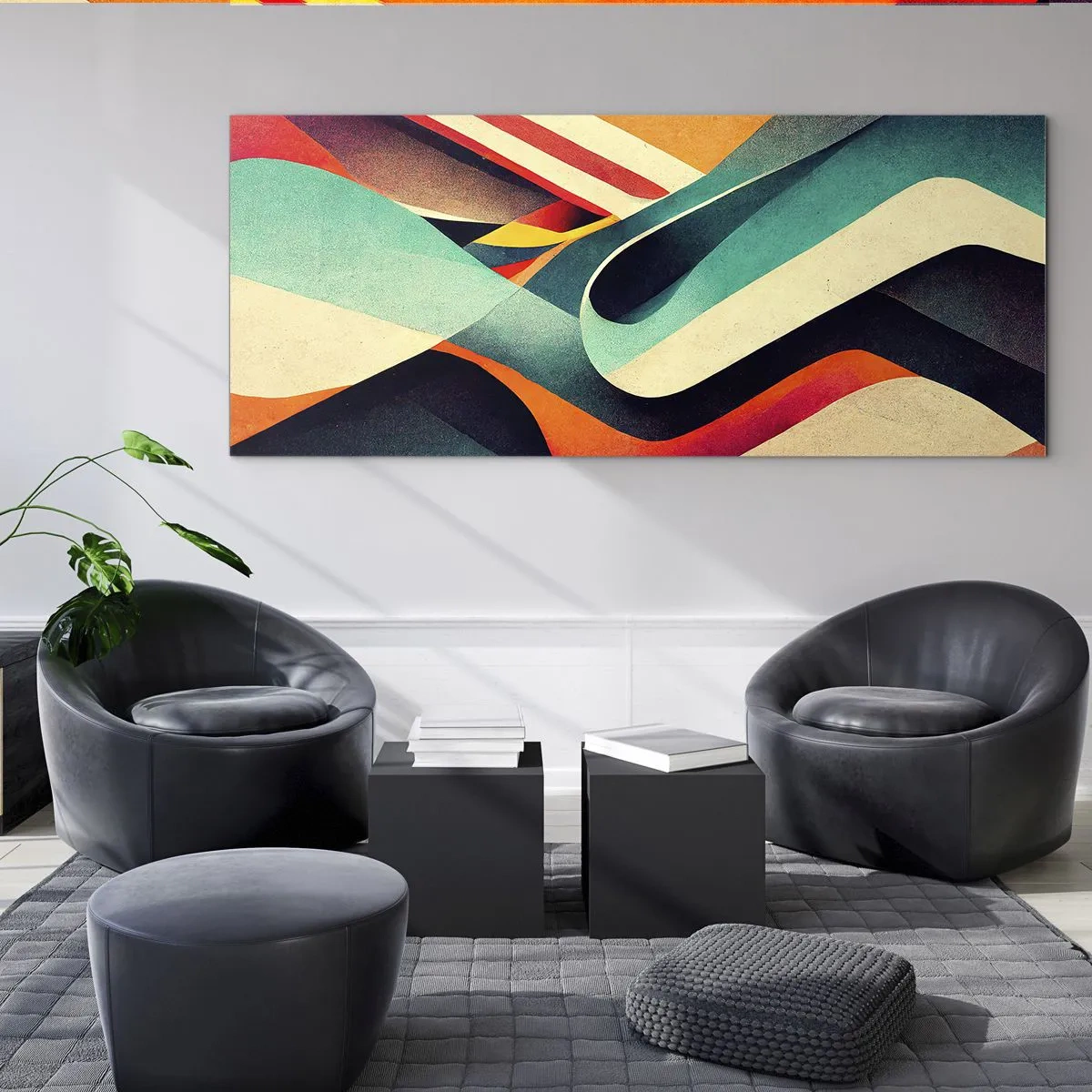 Glastavla - Bild på glas - Intensiv komposition - 100x40 cm