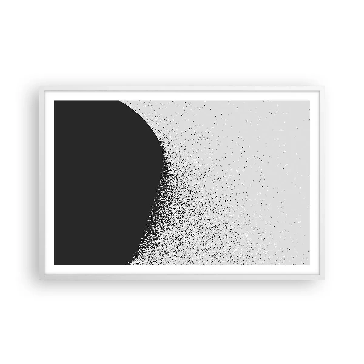 Affisch i vit ram - Partiklarnas rörelse - 91x61 cm