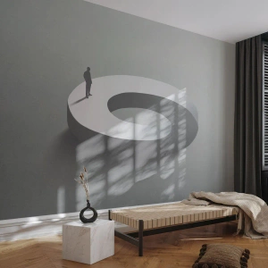 Självhäftande Fototapet Deluxe Sticker - Och försök att vara klok - Man, 3D, Affärsman - 450x315 cm