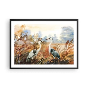 Affisch i svart ram - Vart ska vi på hösten? - 70x50 cm