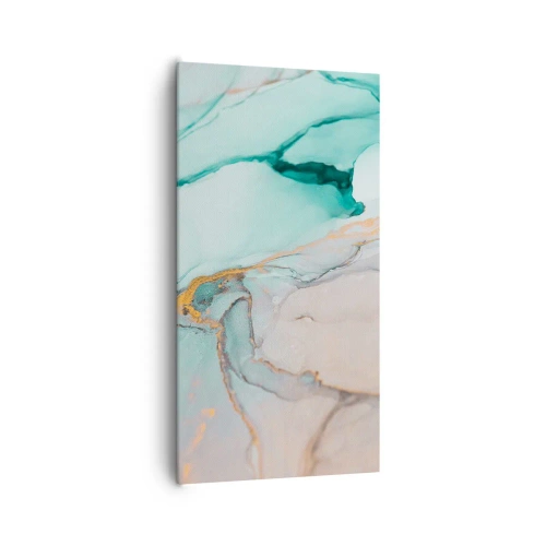 Canvastavla - Bild på duk - Formernas och färgernas dans - 65x120 cm