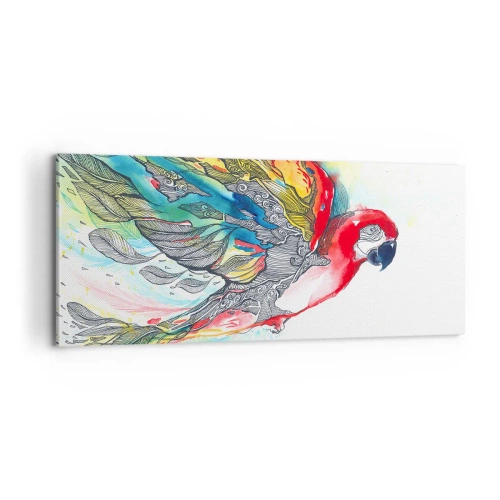 Canvastavla - Bild på duk - Lev färgglatt - 100x40 cm