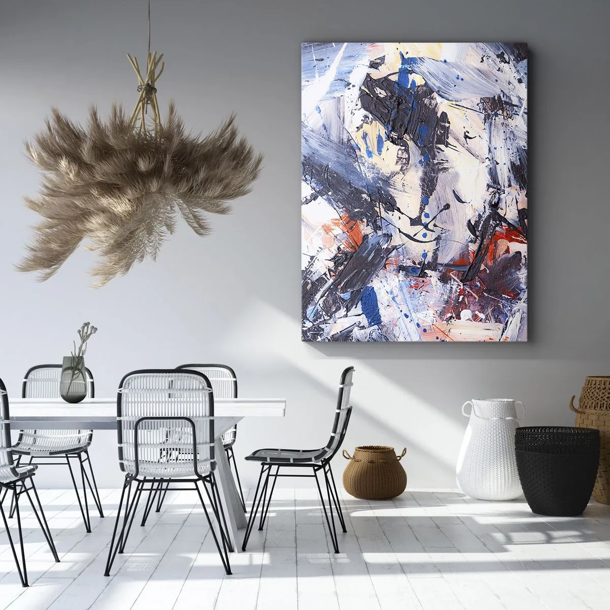 Canvastavla - Bild på duk - Abstraktionen galna dans - 50x70 cm