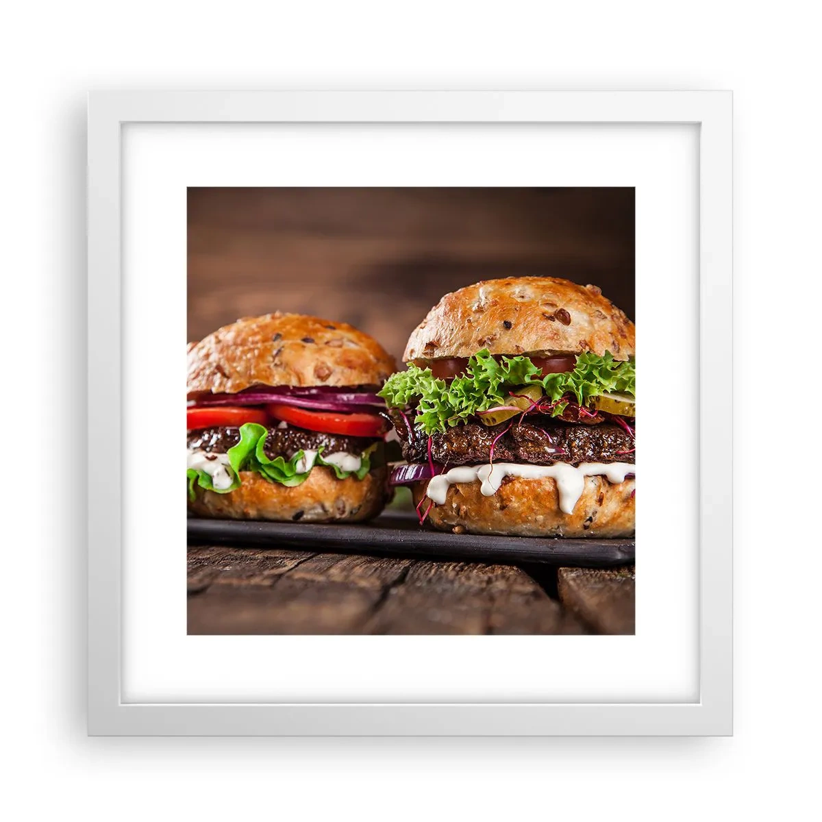 Affisch i vit ram - American dream - 30x30 cm