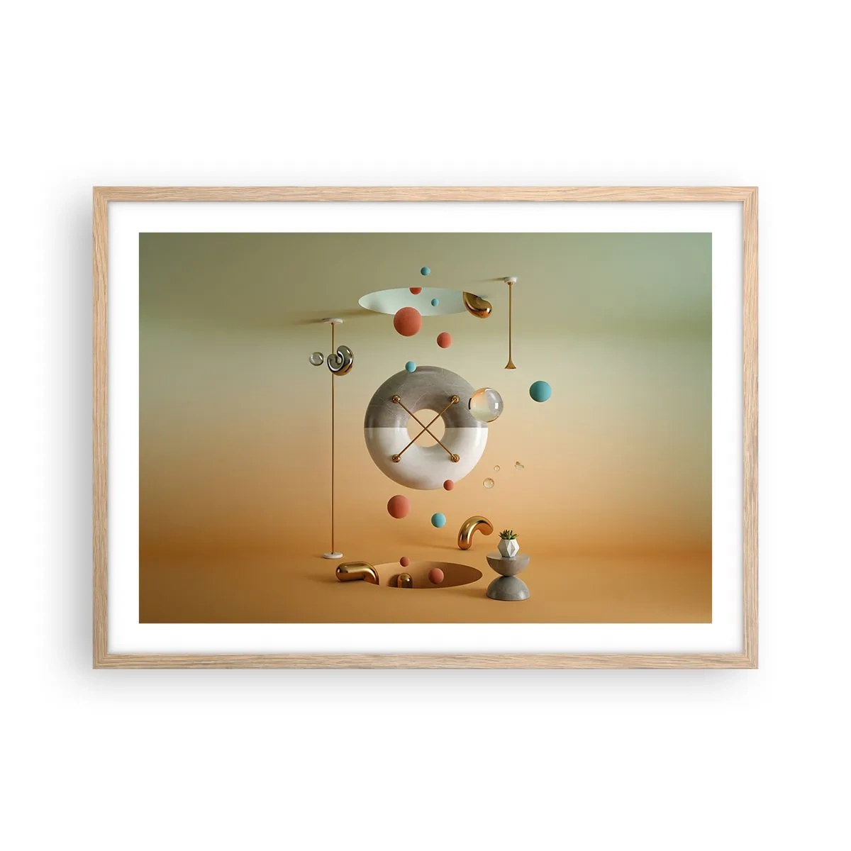 Affisch i ram av ljusek - Vad som helst kan hända - 70x50 cm