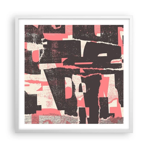 Affisch i vit ram - Allt liv och rörelse - 60x60 cm