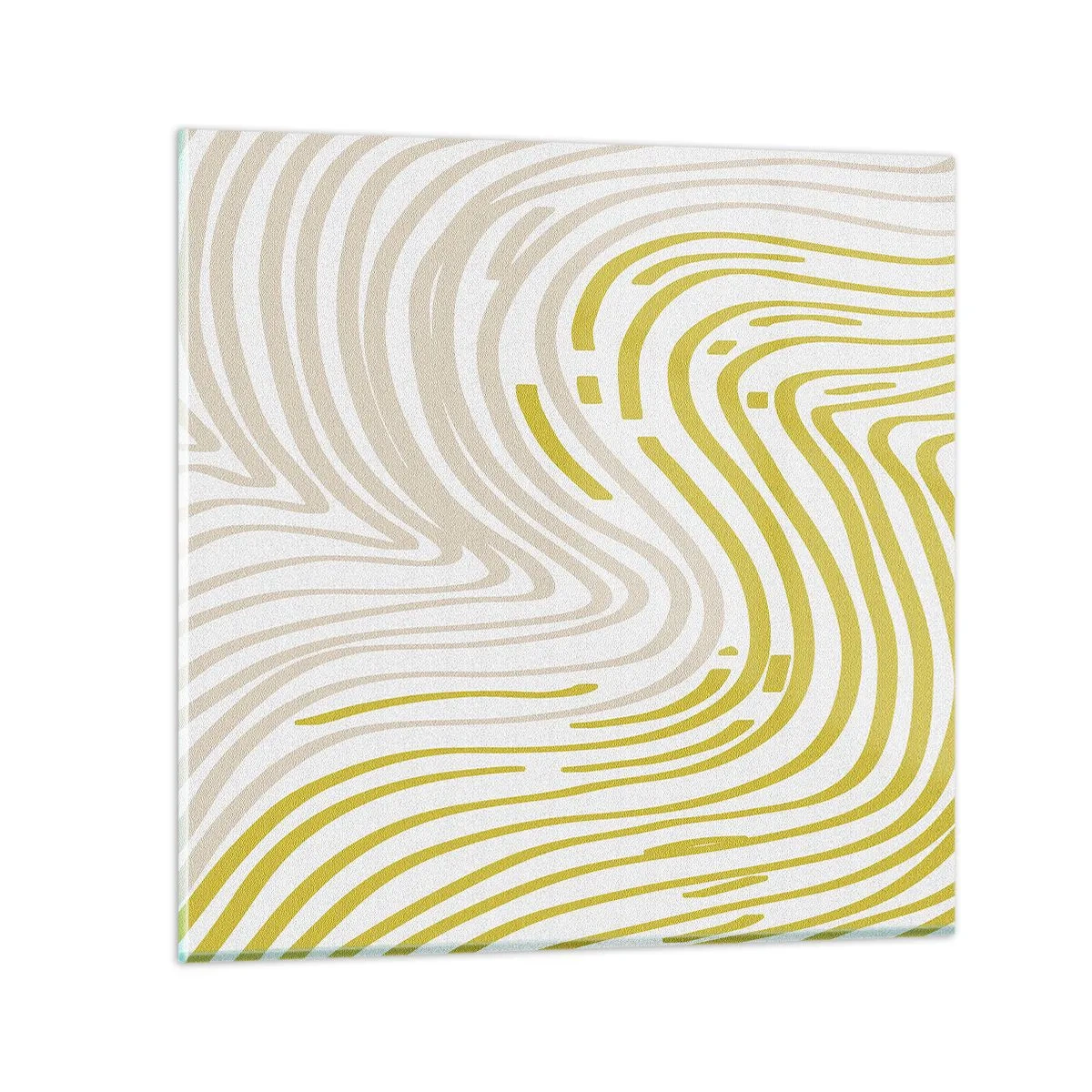 Glastavla - Bild på glas - Komposition med en mjuk böjning - 60x60 cm