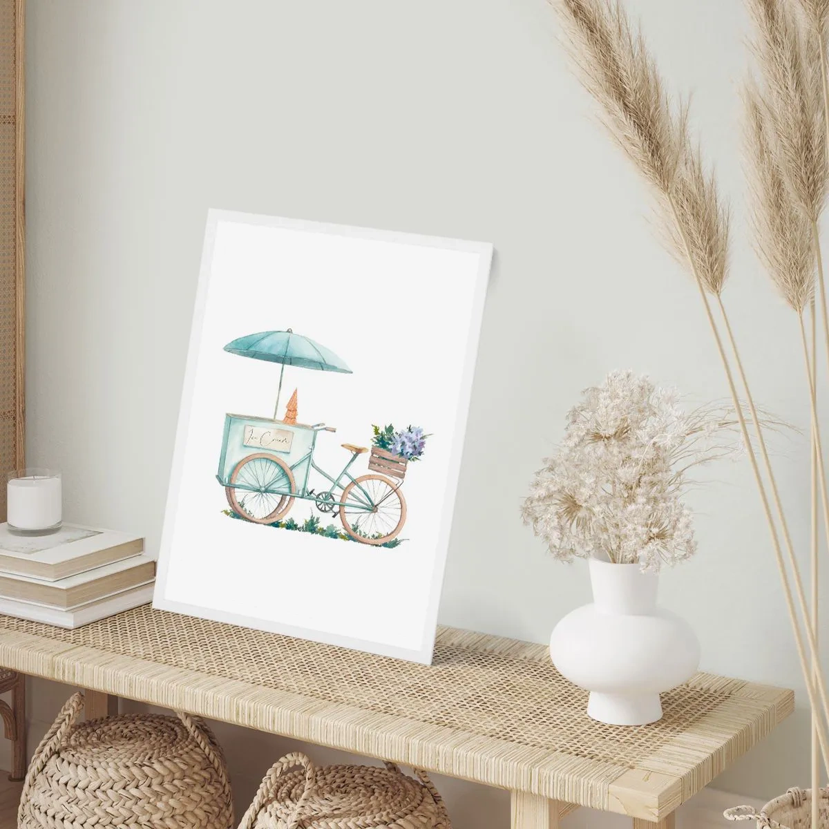 Affisch i vit ram - Sött minne av sommaren - 40x50 cm