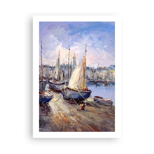 Affisch - Stad vid viken - 50x70 cm
