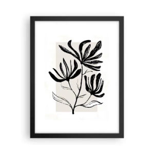Affisch i svart ram - Skiss för ett herbarium - 30x40 cm