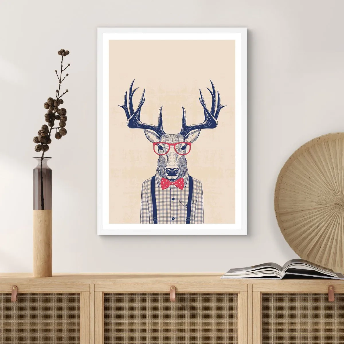 Affisch i vit ram - Rolig extravagans - 70x100 cm