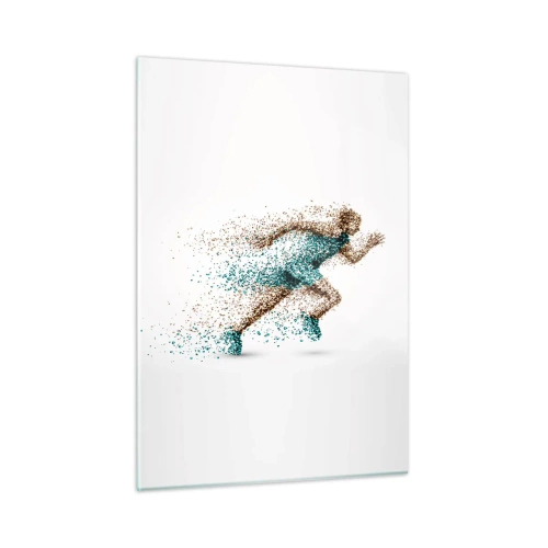 Glastavla - Bild på glas - Livet är ett lopp - 50x70 cm