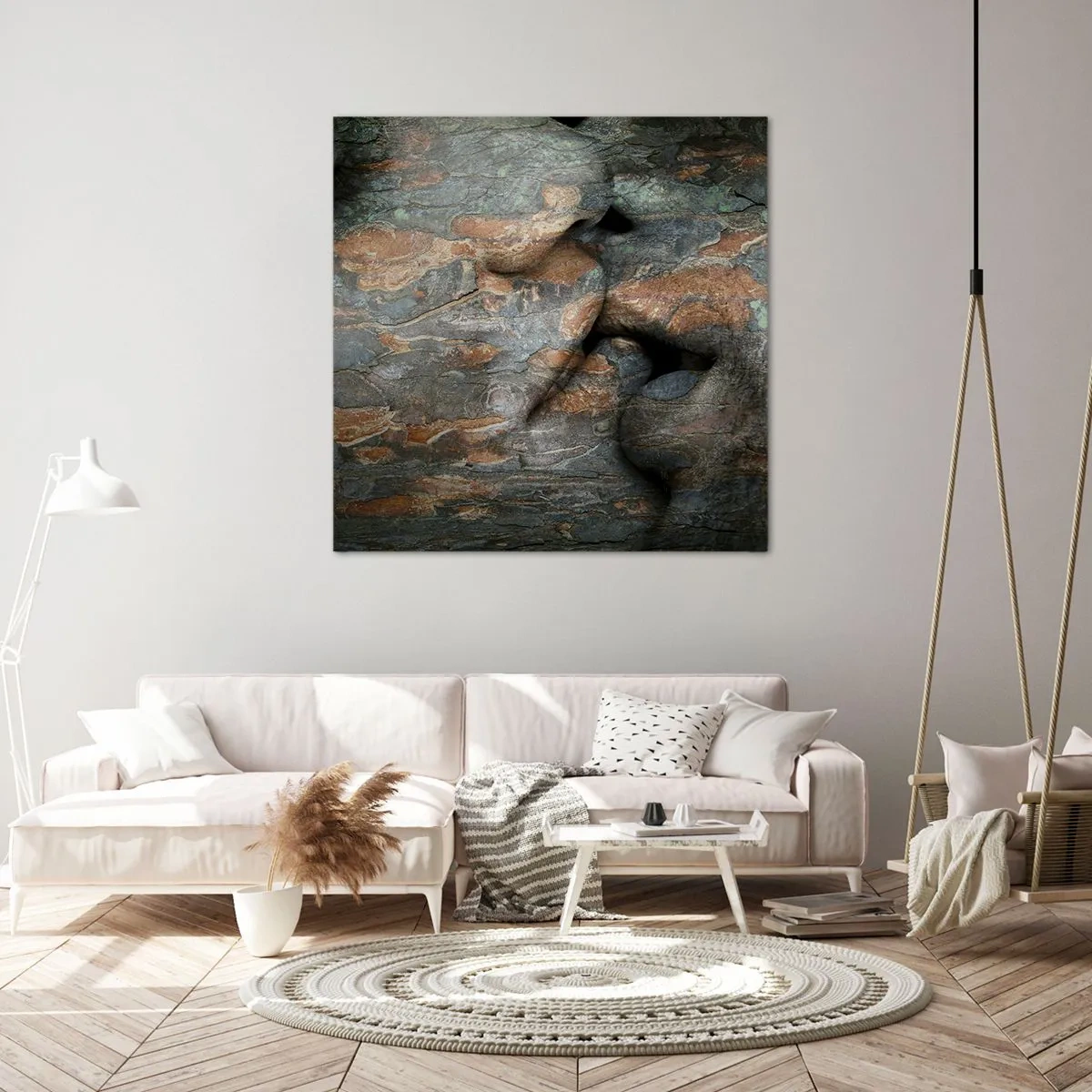 Canvastavla - Bild på duk - Alltid tillsammans - 40x40 cm