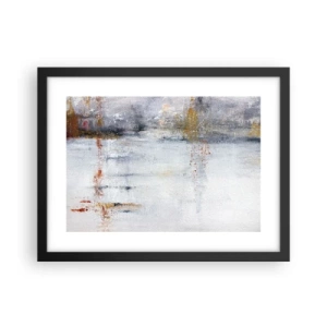 Affisch i svart ram - Bakom luftridån - 40x30 cm