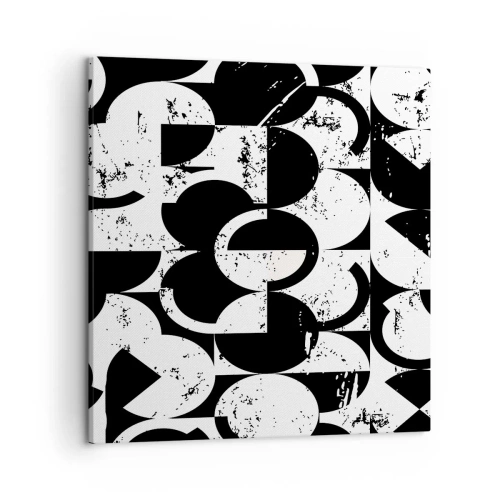 Canvastavla - Bild på duk - Vit är vit och svart är svart - 50x50 cm