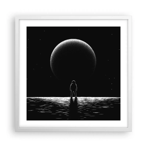 Affisch i vit ram - Ansikte mot ansikte - 50x50 cm