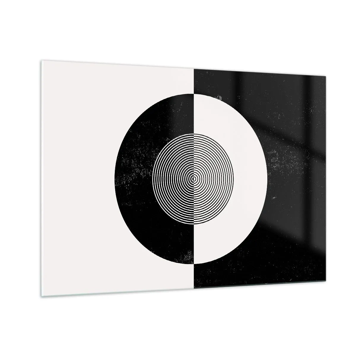Glastavla - Bild på glas - Harmoni i svart och vitt - 100x70 cm