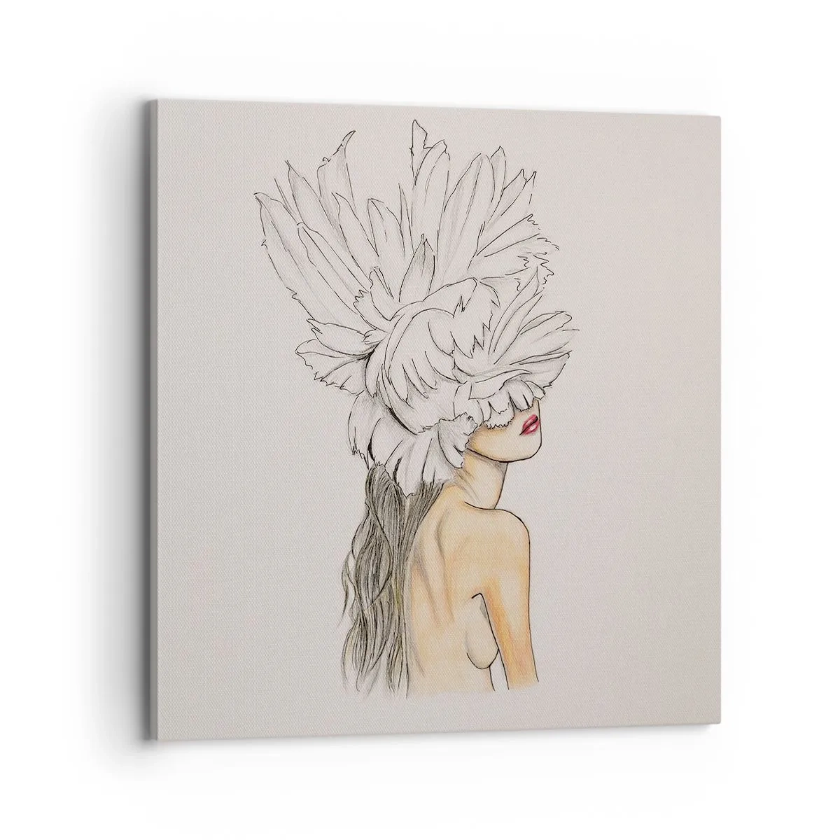 Canvastavla - Bild på duk - Krönt skönhet - 70x70 cm