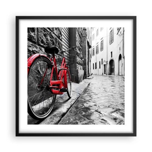 Affisch i svart ram - Den riktiga skönheten åldras inte - 50x50 cm