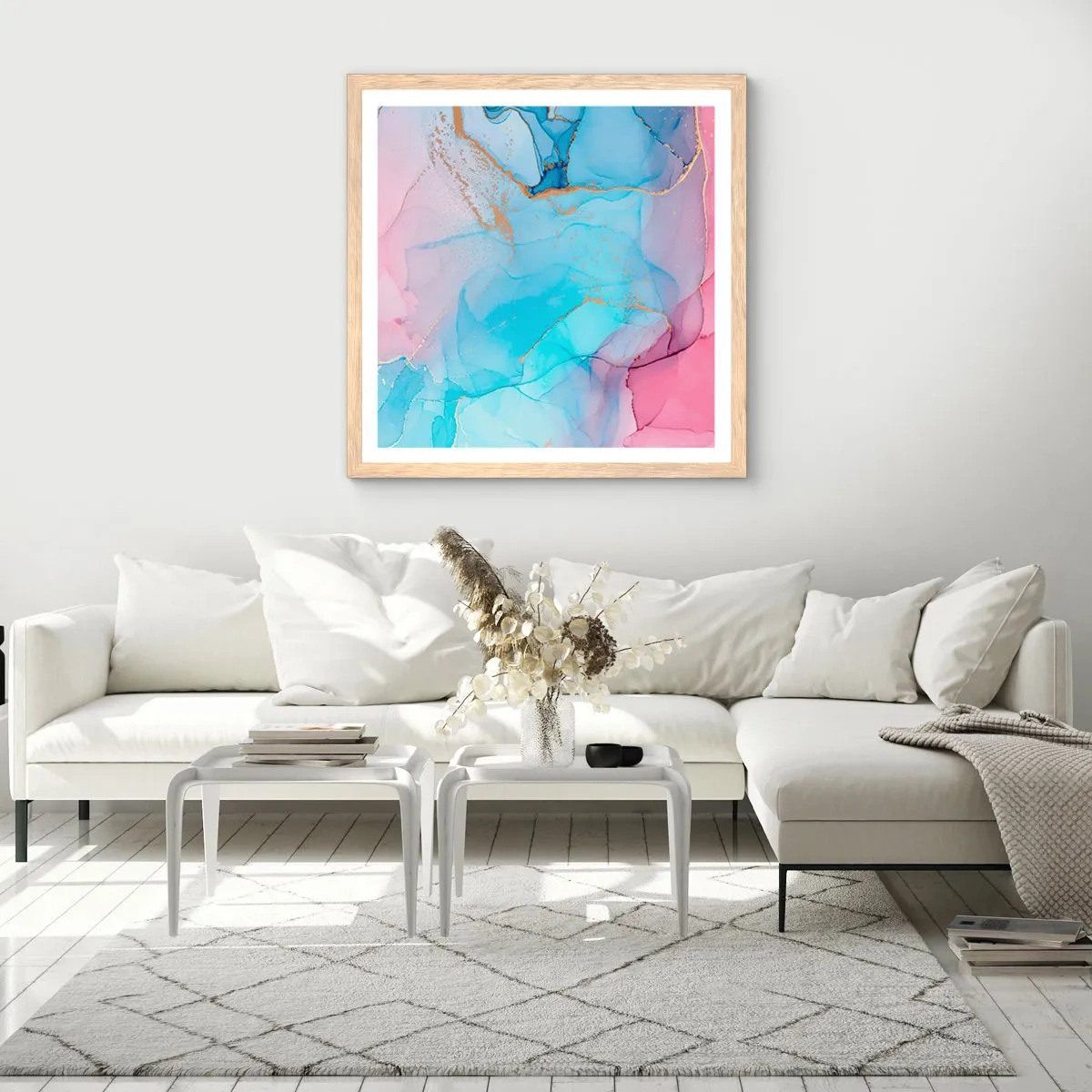 Affisch i ram av ljusek - Möte och infiltration - 40x40 cm