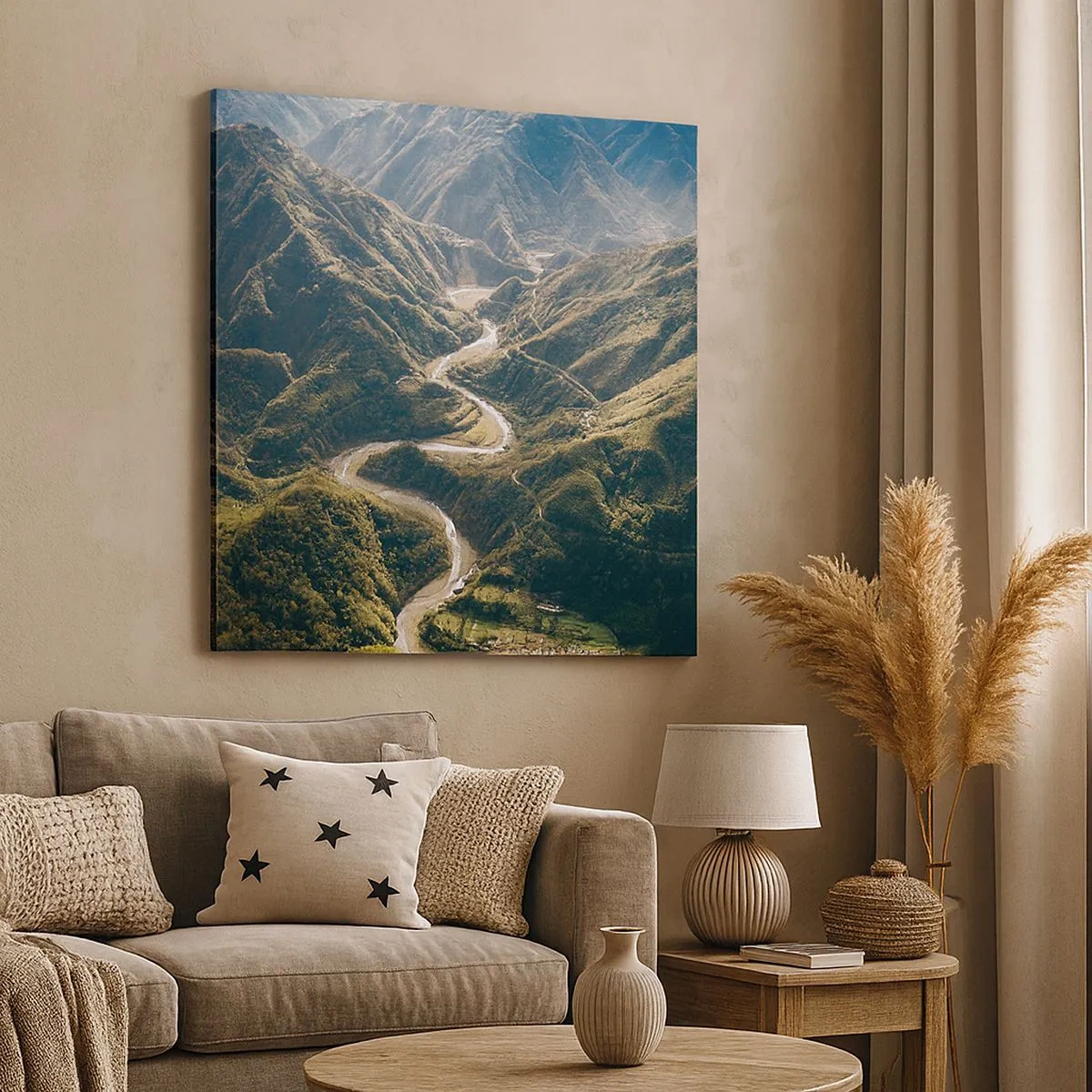 Canvastavla - Bild på duk - Direkt från fjällens hjärta - 30x30 cm