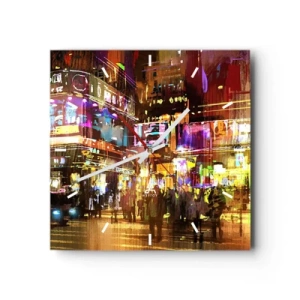 Väggklocka - Klocka på glas - I ljushavet - 40x40 cm