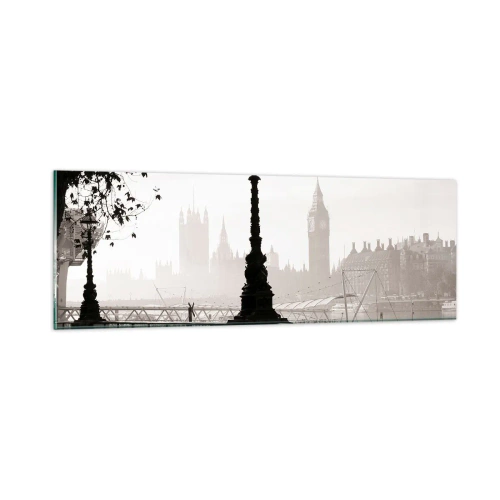 Glastavla - Bild på glas - Morgon i London - 90x30 cm
