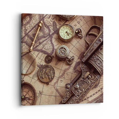 Canvastavla - Bild på duk - Äventyret kallar - 40x40 cm