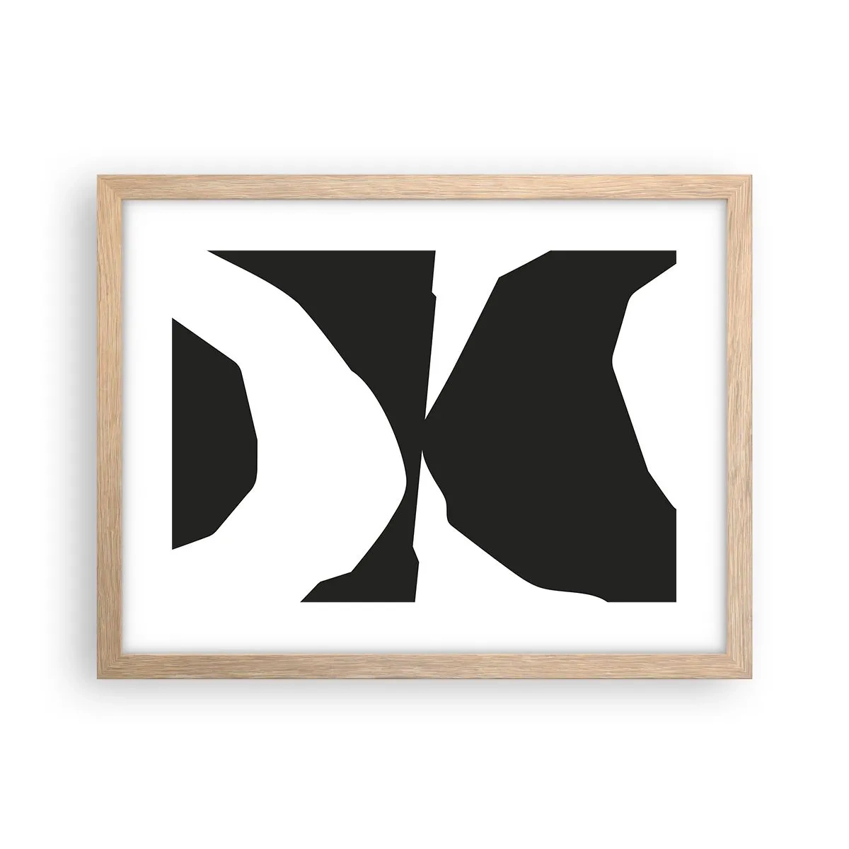 Affisch i ram av ljusek - Positiv-negativ - 40x30 cm