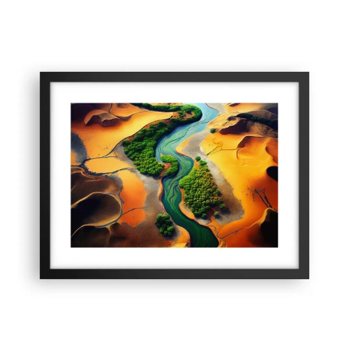 Affisch i svart ram - Livgivande flod - 40x30 cm