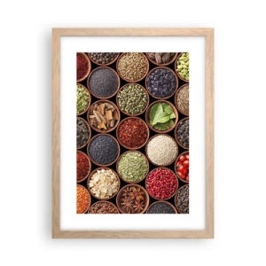 Affisch i ram av ljusek - Världens alla smaker - 30x40 cm