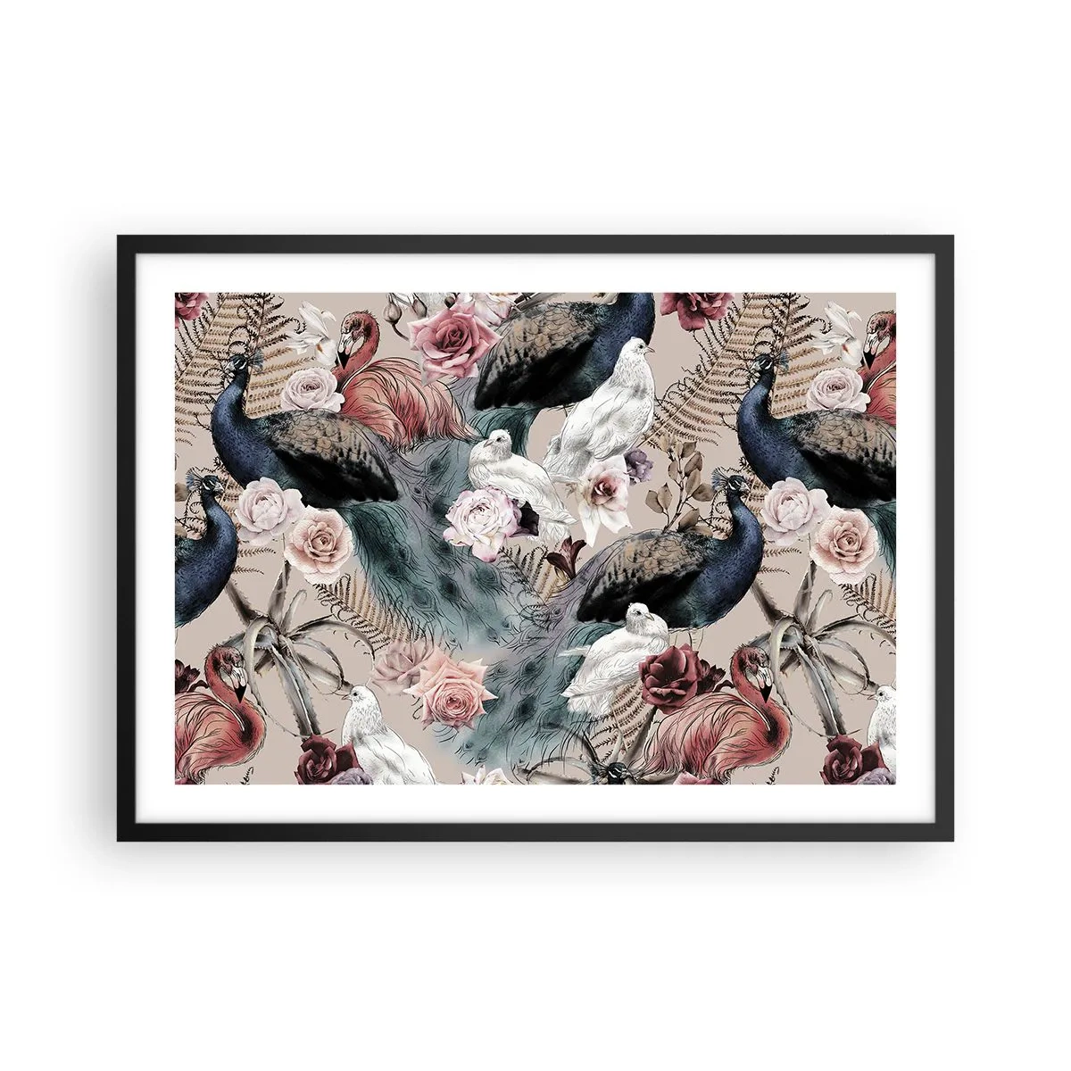 Affisch i svart ram - I palatsträdgården - 70x50 cm